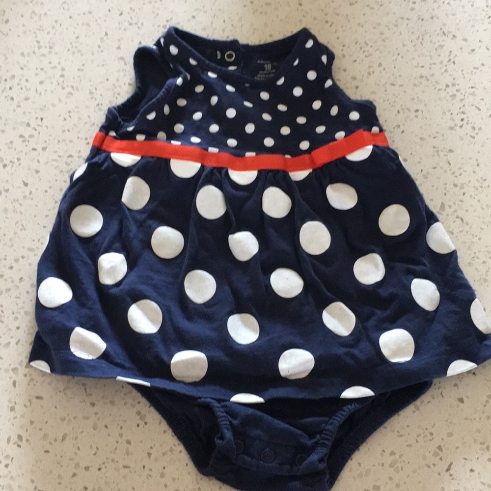 3/$15 Carter’s Navy Spotted Onesie Dress